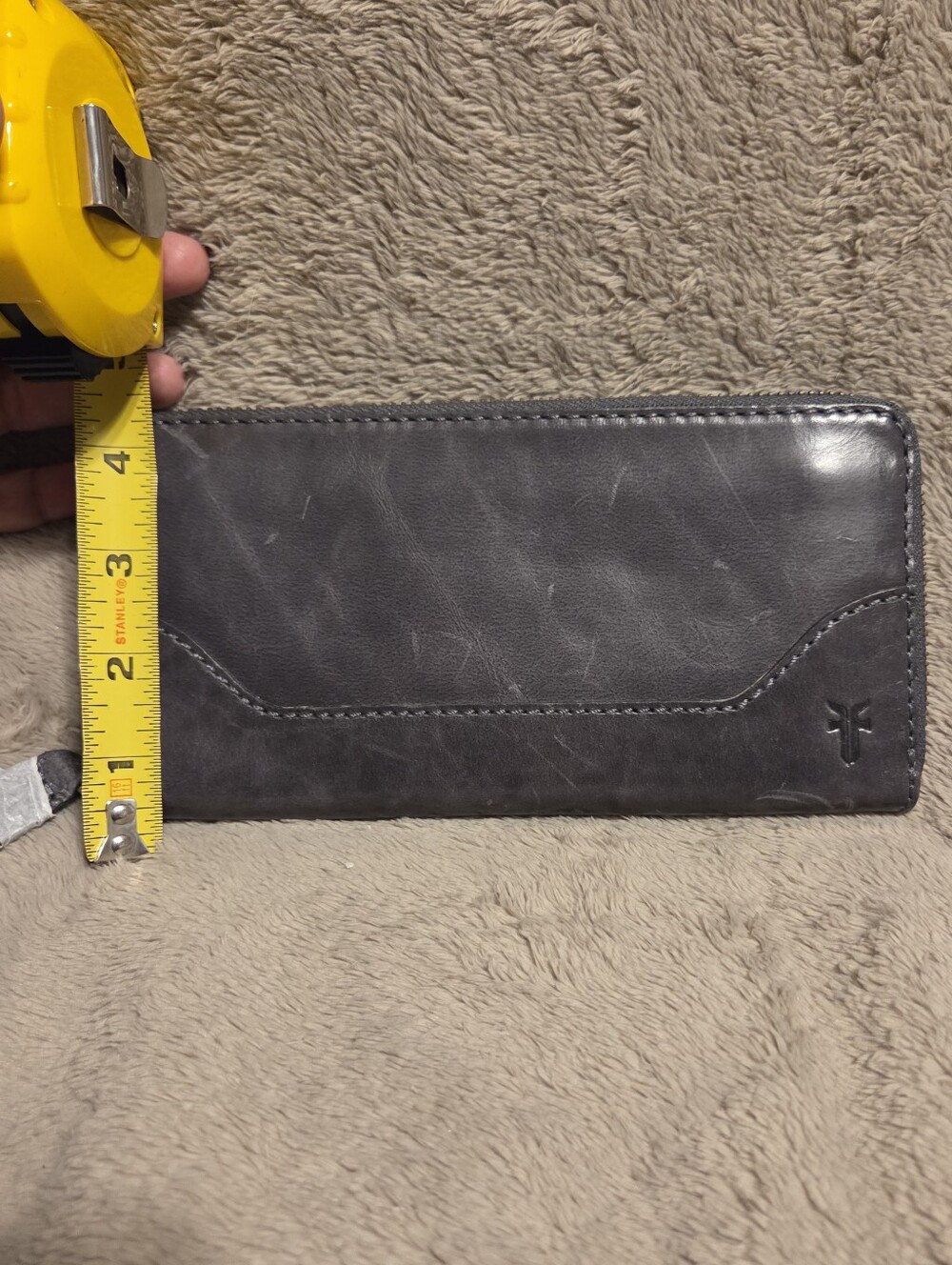 Frye Carbon Gray Melissa Zip Wallet BNWT. AMAZING COLOR AND GORG LEATHER.